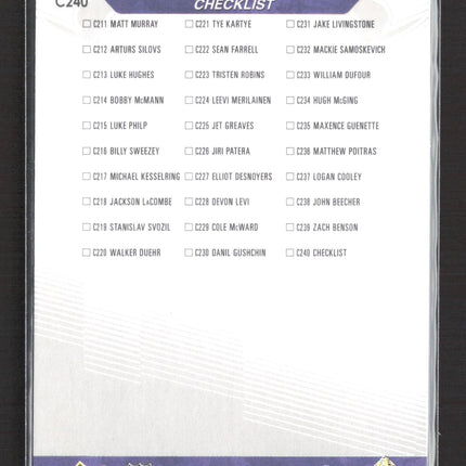 2023 UD Series 2 UD Canvas Young Guns Luke Hughes Logan Cooley #C240 Checklist
