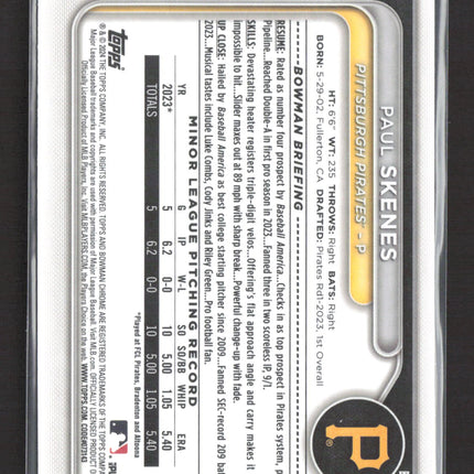 2024 Bowman Chrome Paul Skenes #BCP-125