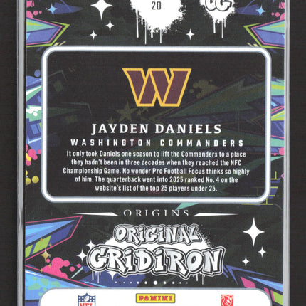 2025 Panini Origins Original Gridiron Jayden Daniels #20
