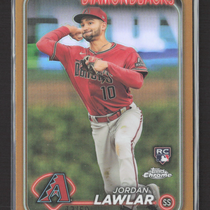 2024 Topps Chrome Jordan Lawlar #229 Gold RC 43/50