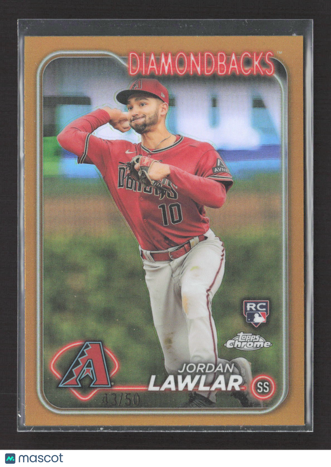 2024 Topps Chrome Jordan Lawlar #229 Gold RC 43/50