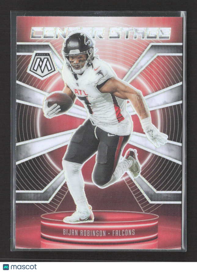 2025 Panini Mosaic Prizm Bijan Robinson #26 Center Stage