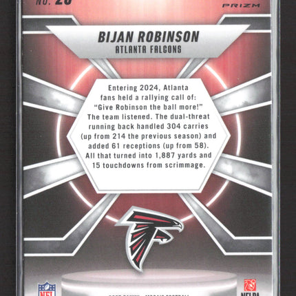2025 Panini Mosaic Prizm Bijan Robinson #26 Center Stage