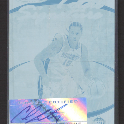 2004-05 Topps Total Carmelo Anthony #TS-CA Cyan Printing Plate Cyan 1/1 Auto