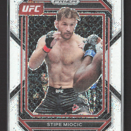 2023 Panini Prizm UFC Stipe Miocic #196 White Sparkle