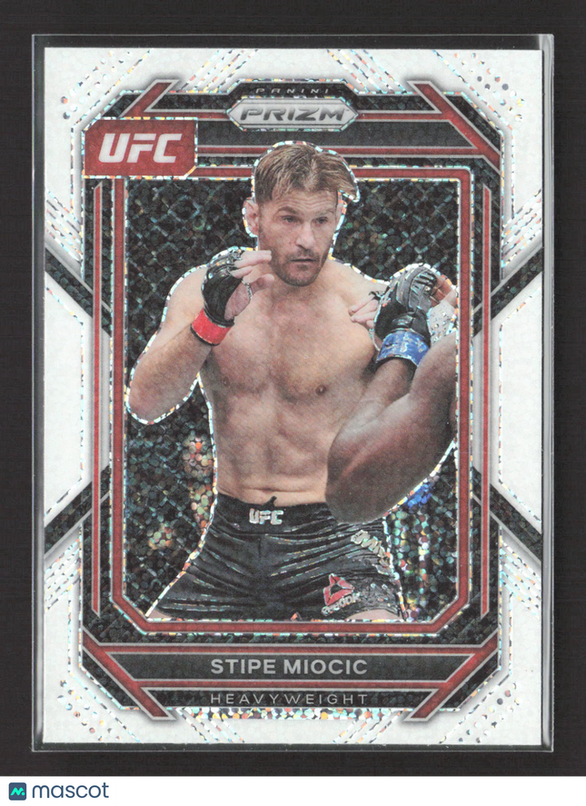 2023 Panini Prizm UFC Stipe Miocic #196 White Sparkle