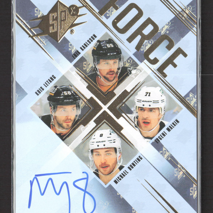 2024 UD SPx Force Karlsson Evgeni Malkin Kris Letang Michael Bunting Auto /49