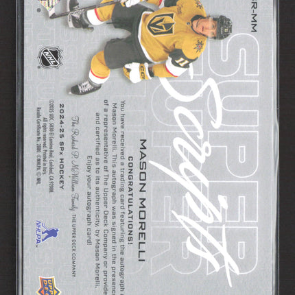 2025 Upper Deck SPx Super Scripts Mason Morelli #SSR-MM Auto