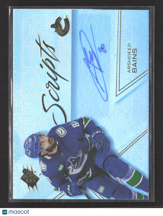 2025 Upper Deck SPx Super Scripts Rookie Arshdeep Bains #SSR-AB Auto