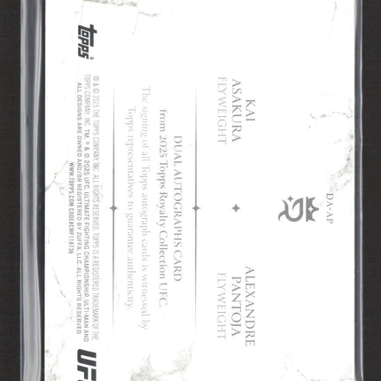 2025 Topps Royalty UFC Alexandre Pantoja Kai Asakura #DA-AP Dual Auto 16/25