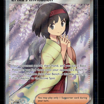 Pokemon 2023 Scarlet & Violet 151 Erika's Invitation FA #196/165