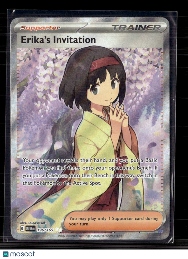 Pokemon 2023 Scarlet & Violet 151 Erika's Invitation SAR #196/165