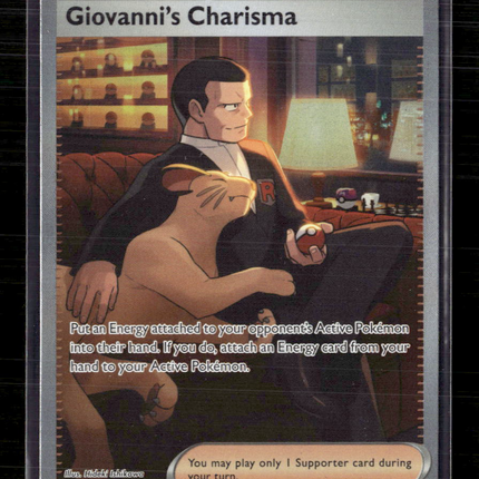 Pokemon 2023 Scarlet & Violet 151 Giovanni's Charisma SAR #204/165