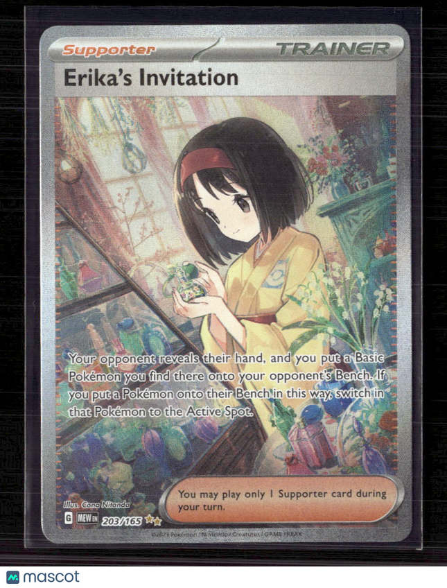 Pokemon 2023 Scarlet & Violet 151 Erika's Invitation FA SAR #203/165