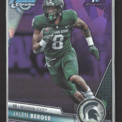 2023 Bowman Chrome University Jalen Berger #121 Purple Sapphire 05/10