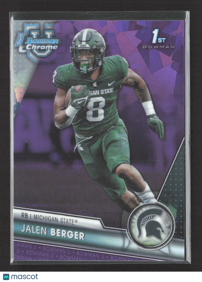2023 Bowman Chrome University Jalen Berger #121 Purple Sapphire 05/10