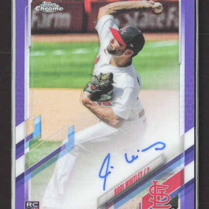2021 Topps Chrome Kodi Whitley #RA-KW Purple Refractor RC Auto /250