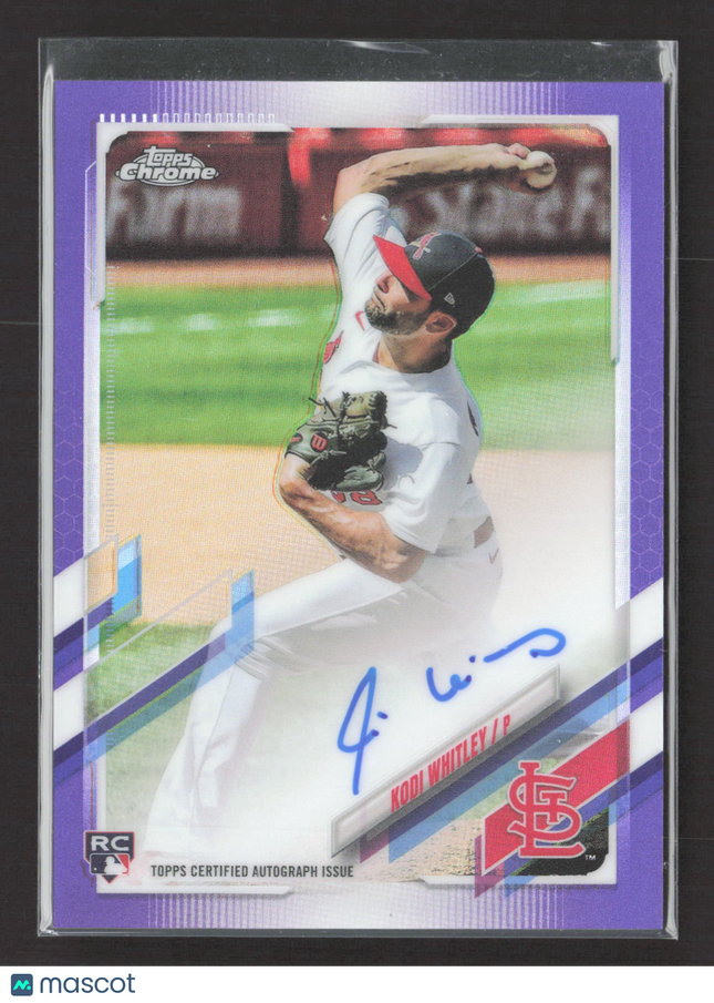 2021 Topps Chrome Kodi Whitley #RA-KW Purple Refractor RC Auto /250