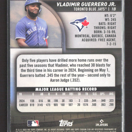 2025 Topps Stadium Club Vladimir Guerrero Jr. #174 Members Only