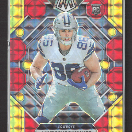 2023 Panini Mosaic Prizm Luke Schoonmaker #344 Red Yellow /80
