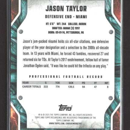 2025 Topps Resurgence Jason Taylor #59 Pink /199