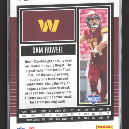 2022 Panini Score Football Sam Howell #304 Pink 118/299 RC