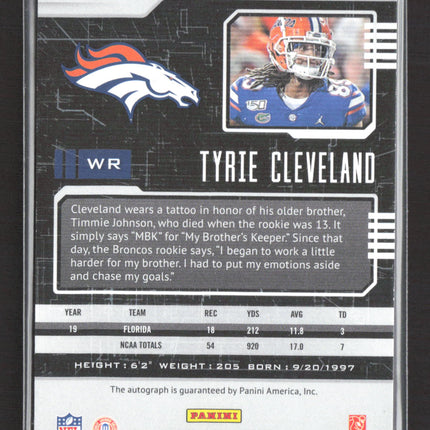 2020 Panini Playbook Tyrie Cleveland #199 RC Auto