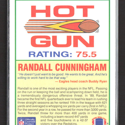 1990 Score Hot Gun Randall Cunningham #563
