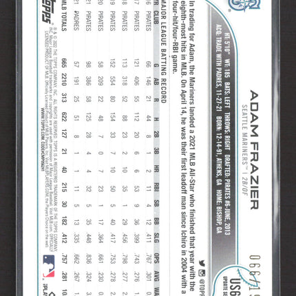 2022 Topps Update Series Adam Frazier #US60 Red Foil /199