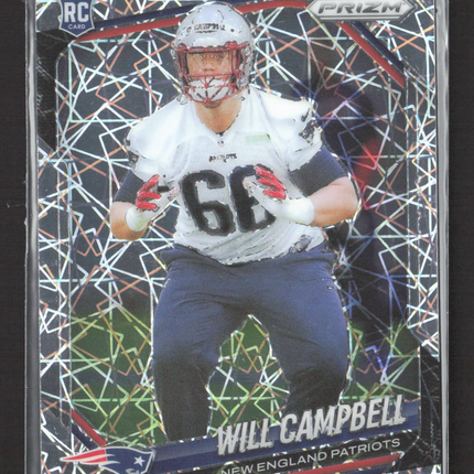 2025 Panini Prizm Will Campbell #312 Lazer RC