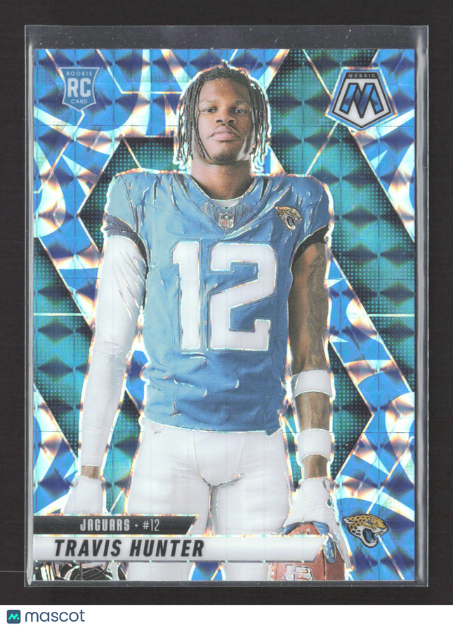 2025 Panini Mosaic Football Travis Hunter #279 Blue Reactive RC
