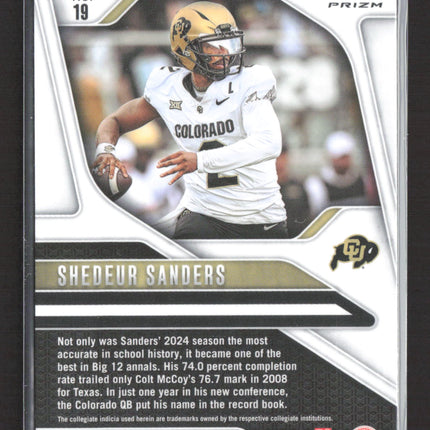 2025 Panini Prizm Draft Picks Shedeur Sanders #19 RC