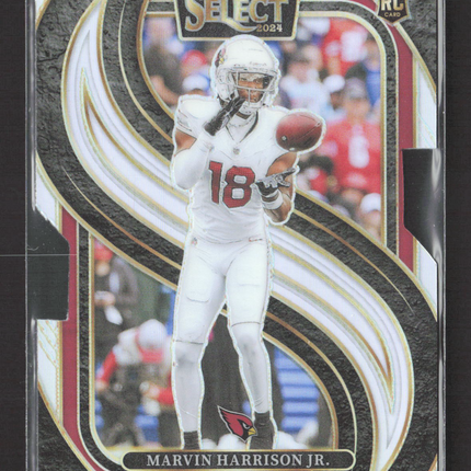 2025 Panini Select Prizm Marvin Harrison Jr. #115 RC Silver Die Cut