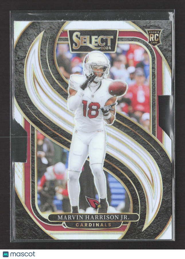 2025 Panini Select Prizm Marvin Harrison Jr. #115 RC Silver Die Cut