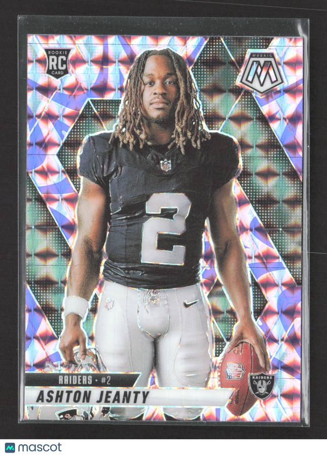 2025 Panini Mosaic Prizm Ashton Jeanty #287 RC Purple Reactive