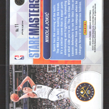 2024 Panini Mosaic Prizm Stare Masters Nikola Jokic #11 Gold 06/10