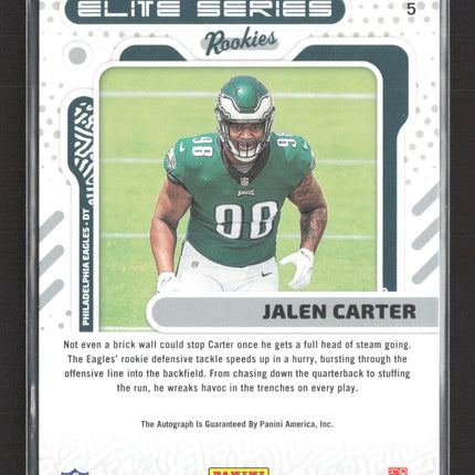 2023 Panini Donruss Elite Series Rookies Jalen Carter #5 Holo 11/99