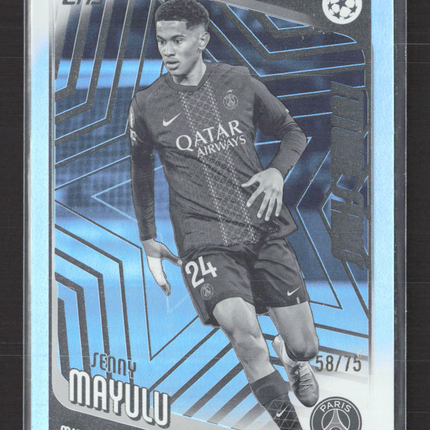 2026 Topps UEFA Champions League Black Senny Mayulu #22 Blue 58/75