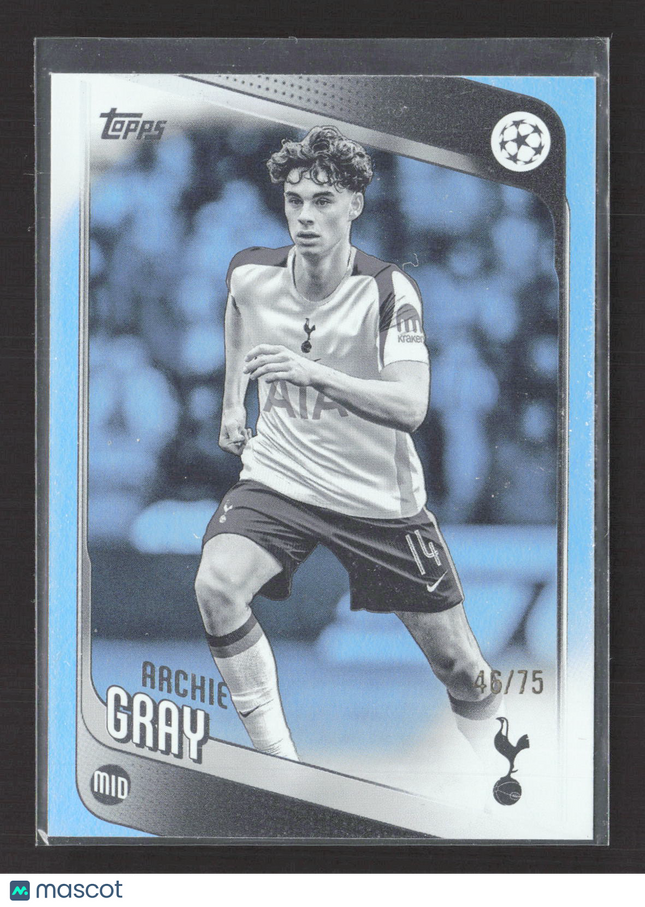 2026 Topps UEFA Champions League Archie Gray #165 Blue 46/75