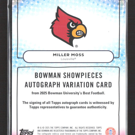 2025 Topps Bowman University Best Football Showpieces Miller Moss #BSA-MM Auto