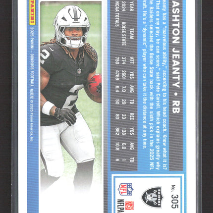 2025 Panini Donruss Ashton Jeanty #305