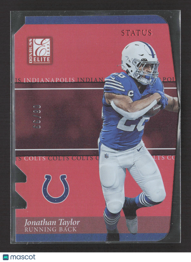 2023 Panini Donruss Elite Football Jonathan Taylor #19 Status 08/99