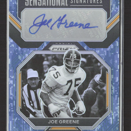 2022 Panini Prizm Sensational Signatures Joe Greene #SS-JG Blue Camo Auto /10