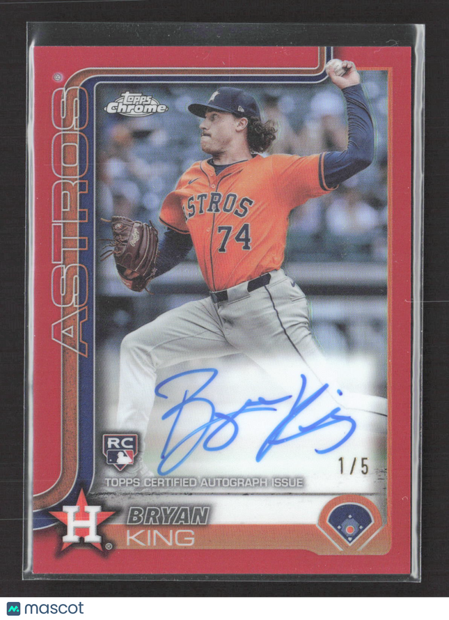 2025 Topps Chrome Bryan King #RA-BK Red Refractor 1/5 RC Auto