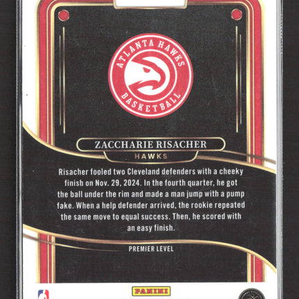 2025 Panini Select Basketball Zaccharie Risacher #180 Premier Level RC