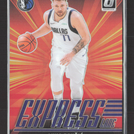 2025 Panini Donruss Optic Prizm Express Lane Luka Doncic #6 Purple