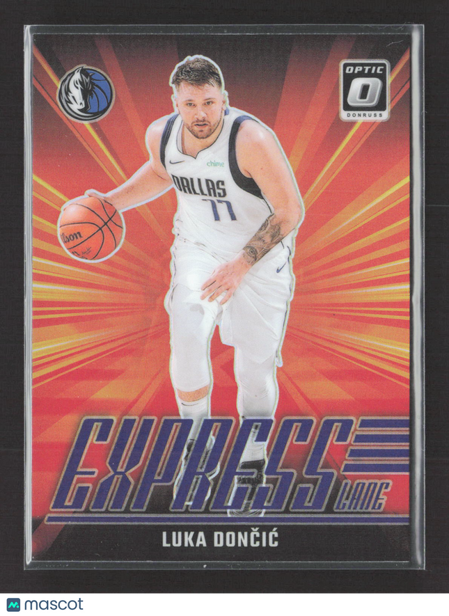 2025 Panini Donruss Optic Prizm Express Lane Luka Doncic #6 Purple