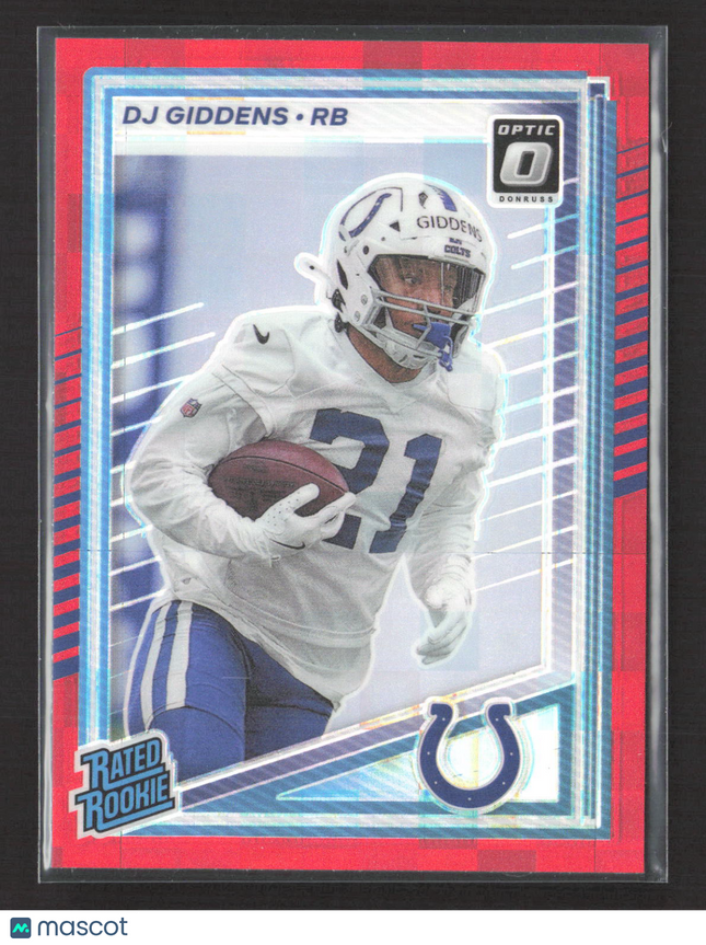 2025 Panini Donruss Optic Prizm DJ Giddens #364 Red Pandora