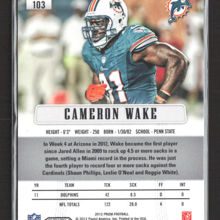 2012 Panini Prizm Cameron Wake #103 Green
