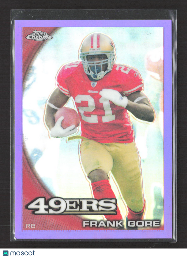 2010 Topps Chrome Frank Gore #C169 Purple Refractor /555